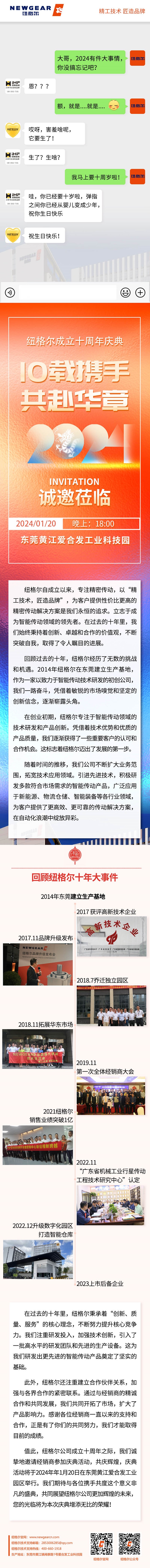 紐格爾：邀請您參加十周年慶典，1月20日不見不散！